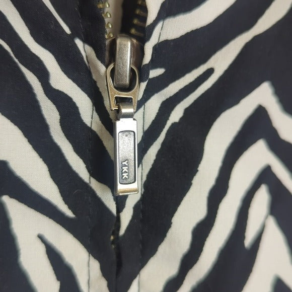 Chico's Energy Zebra Print Chic360 Zipper Front Jacket Women's Large