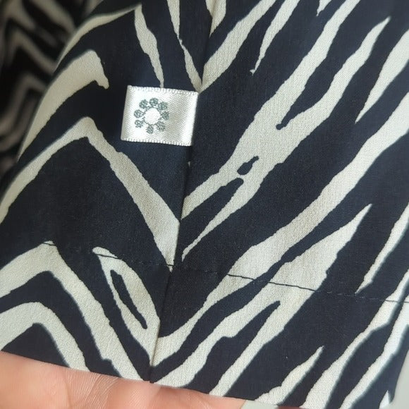 Chico's Energy Zebra Print Chic360 Zipper Front Jacket Women's Large