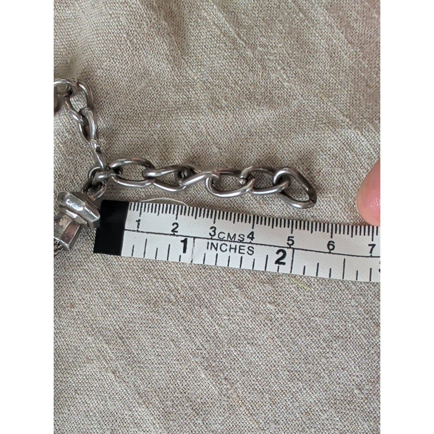 Vintage 80's Industrial Modern Mesh Cable  Necklace Heavy Silver Tone Brutalist