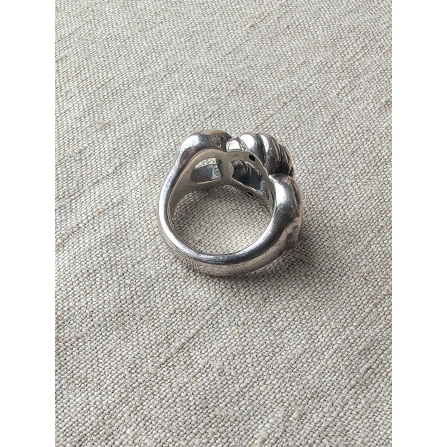 Chunky 925 Sterling Silver Knot Ring  Heavy Statement Ring Modern Minimalist