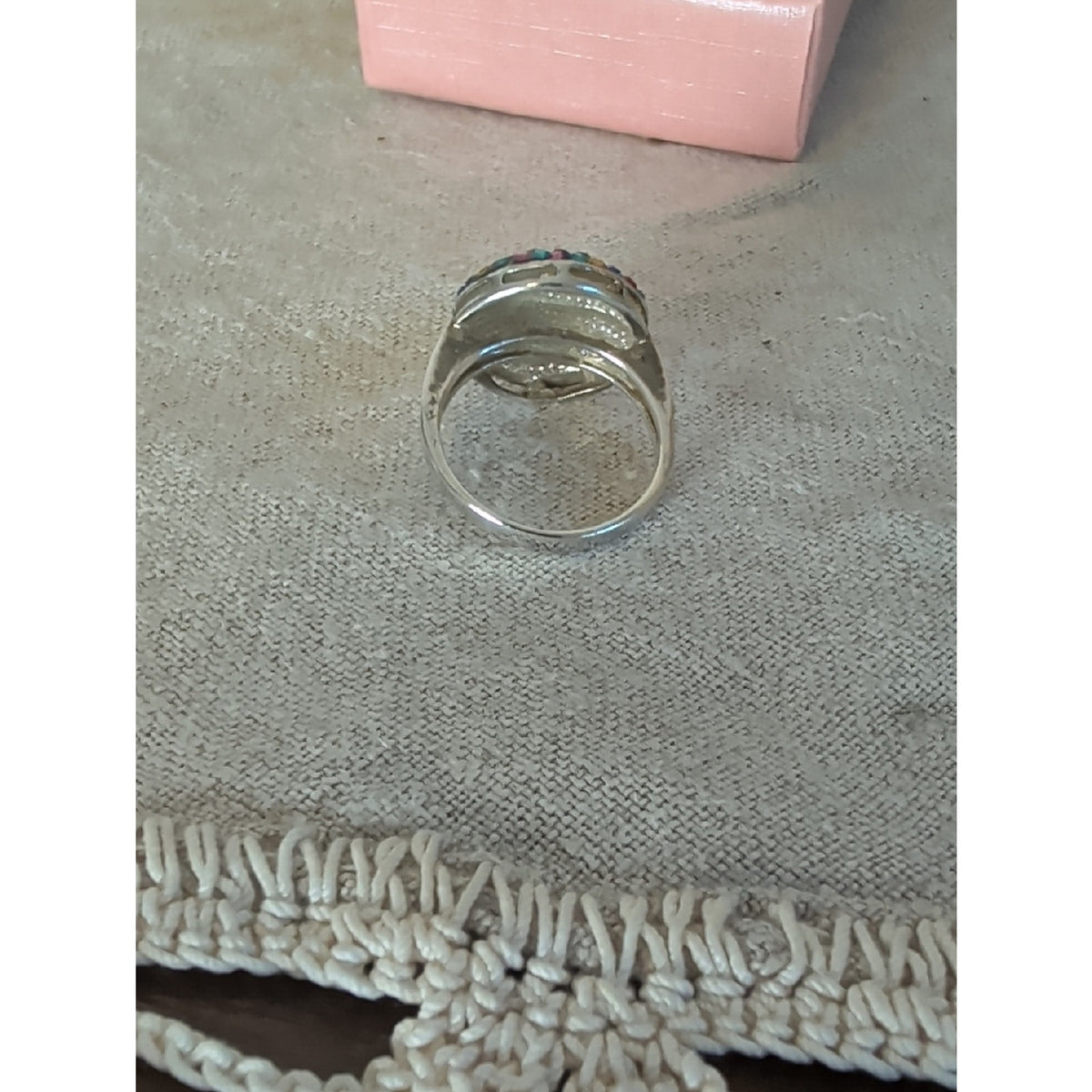Colorful Rhinestone Cocktail Ring Y2K Dopamine Glam Statement Ring  Whimsical