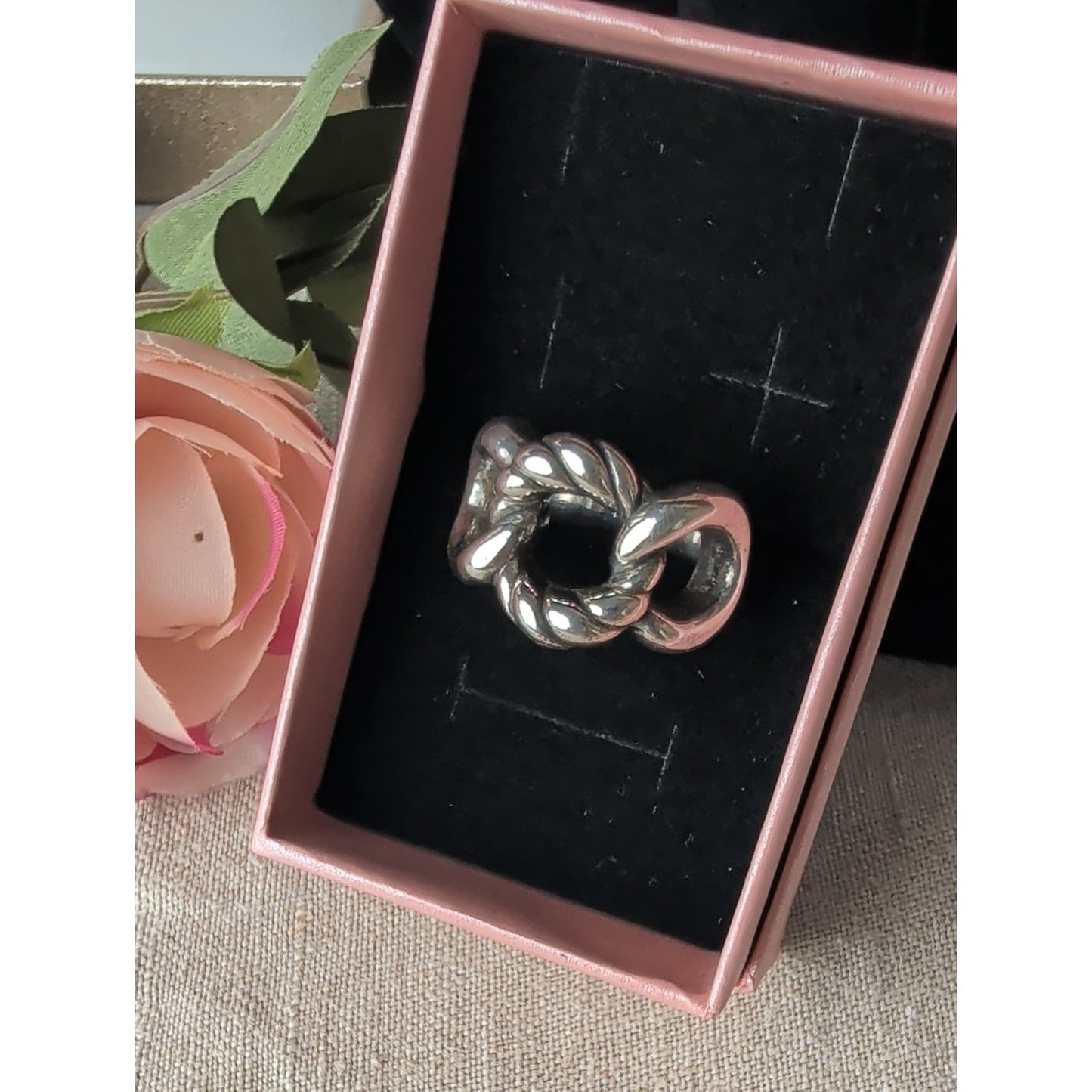 Chunky 925 Sterling Silver Knot Ring  Heavy Statement Ring Modern Minimalist