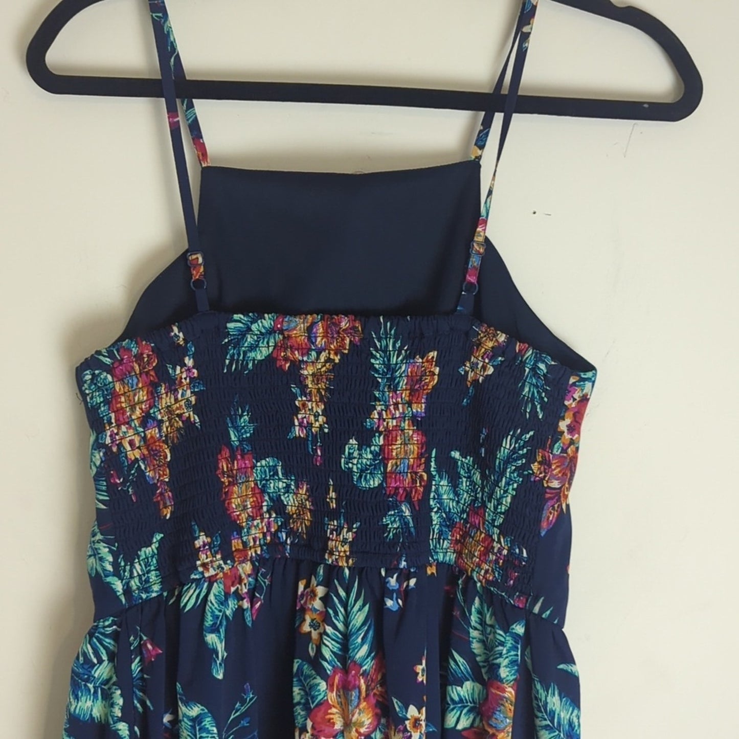 Beachy Maxi Spaghetti Strap Floral Maxi Dress High- Low Shorts Size M