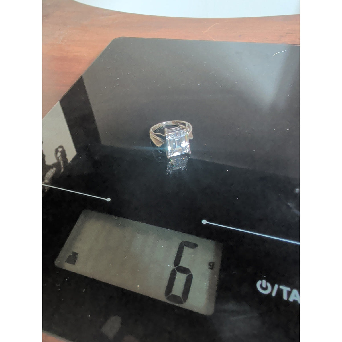 Gorgeous Sterling 925  Emerald Cut CZ Cocktail Ring Size 6