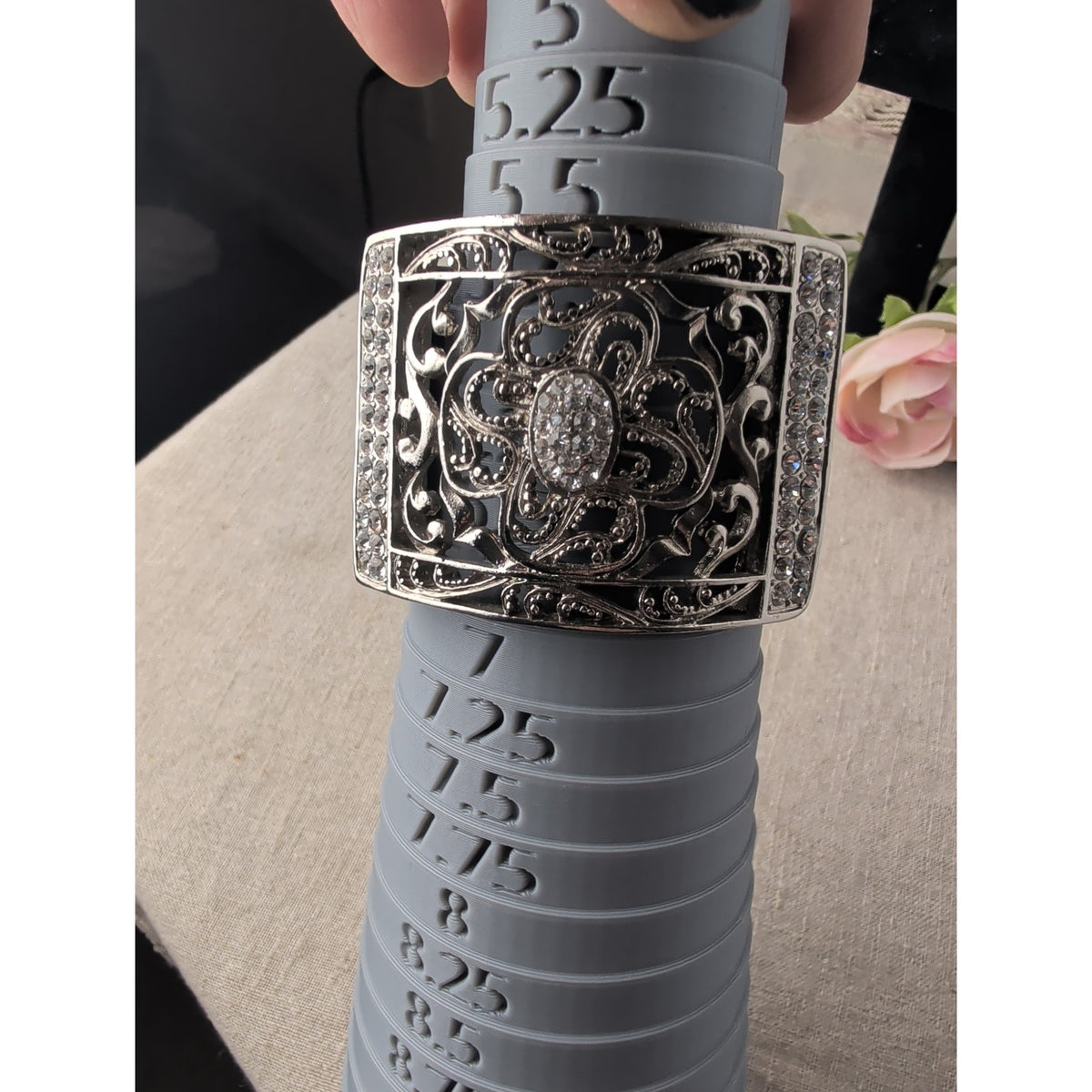 Coastal Cowgirl Genuine Leather Snap Rhinestone Bracelet Black & Brown Layering