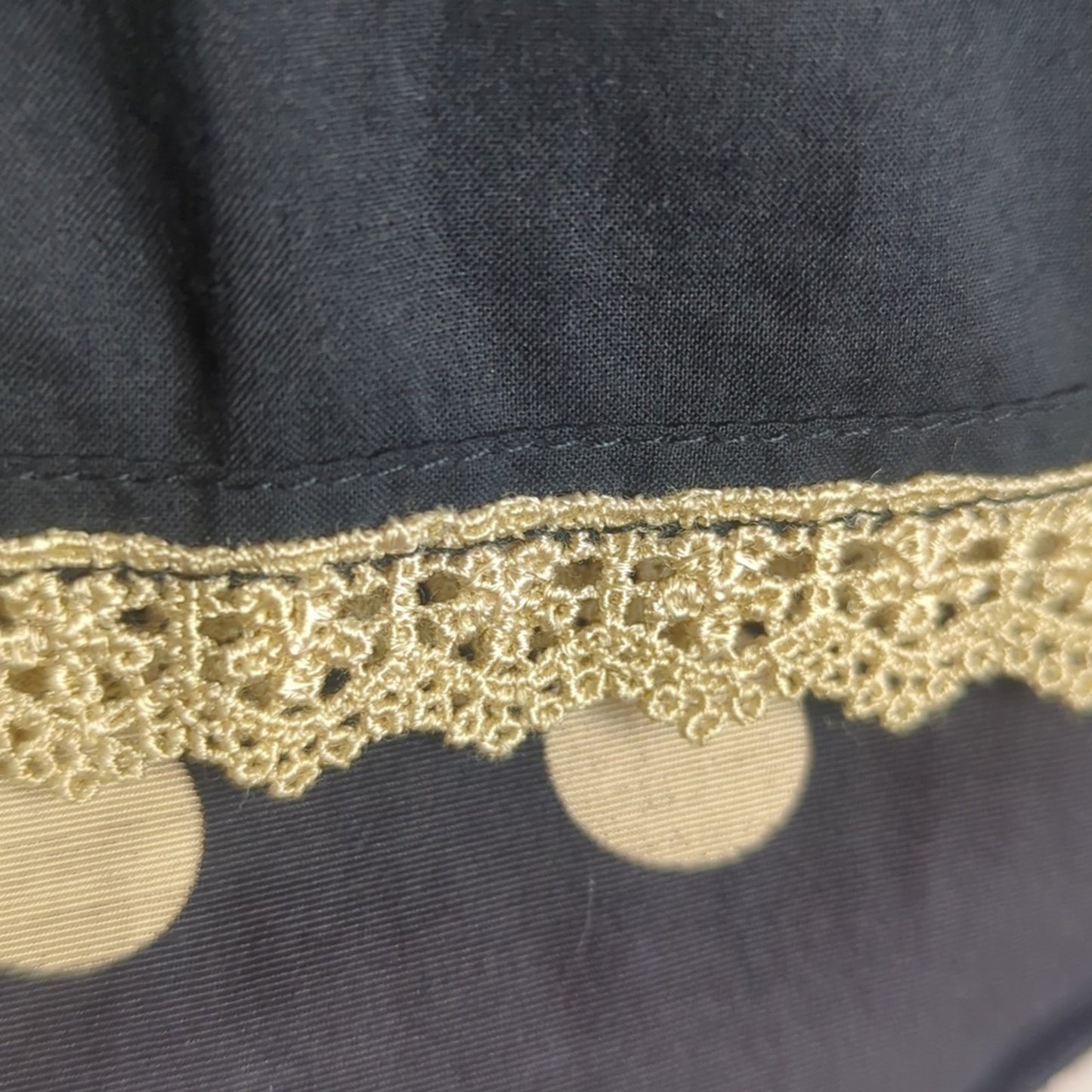 Festival Scalloped Polkadot Mini Skirt Cotton & Silk Women's Size 4
