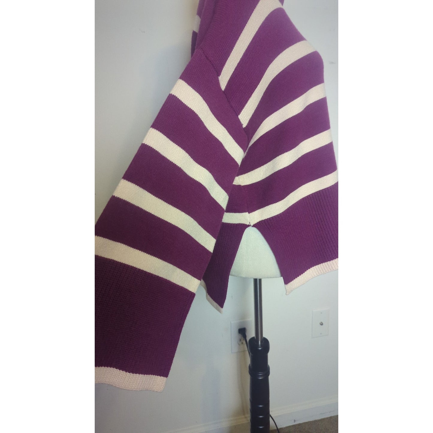Cozy Tristan Sweater Plum Wide Sleeves Medium