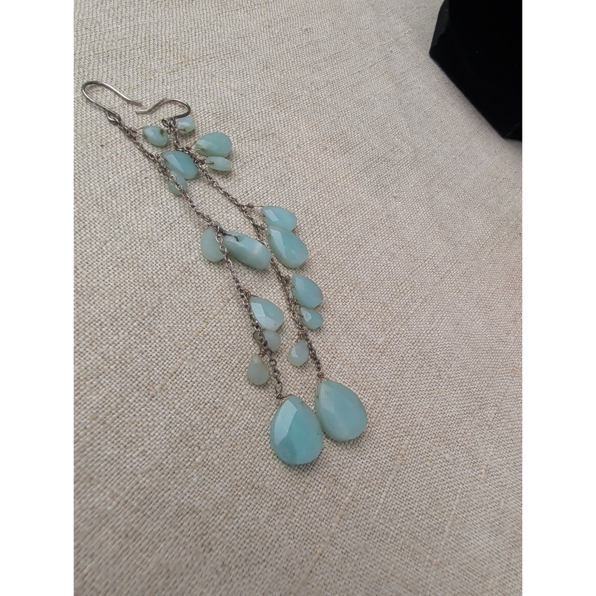 Aqua Chalcedony and Sterling Silver Dangle Earrings