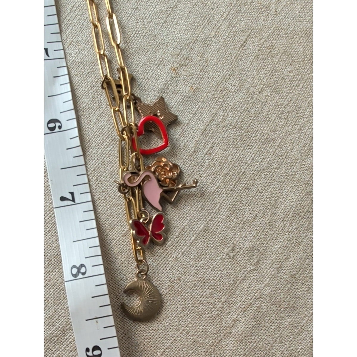 Stainless Steel Charm Necklace Y2K  Enamel Charm Necklace Kawaii Jewelry