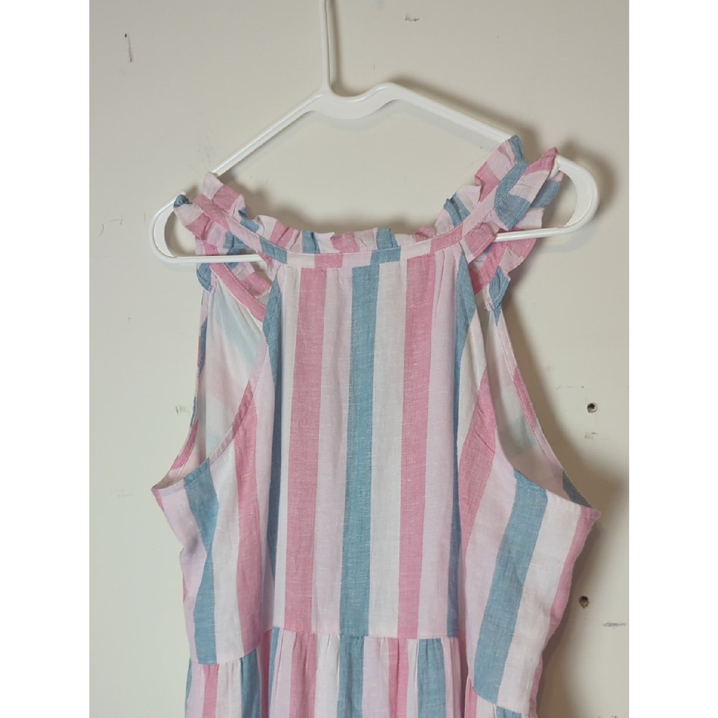 NWT Lena Mallory Midi/Maxi Linen Sundress Striped Women's Large