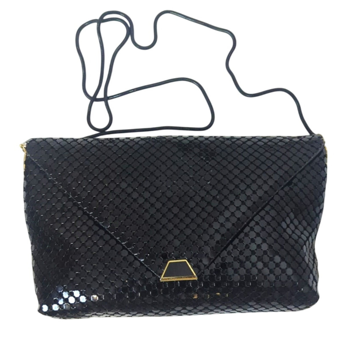Vintage 70's Slinky Beaded Crossbody Shoulder Bag Evening Classic
