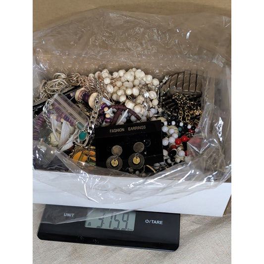 3 Lb Jewelry Treasure Hunt! Vintage And Modern! Boho Glam!