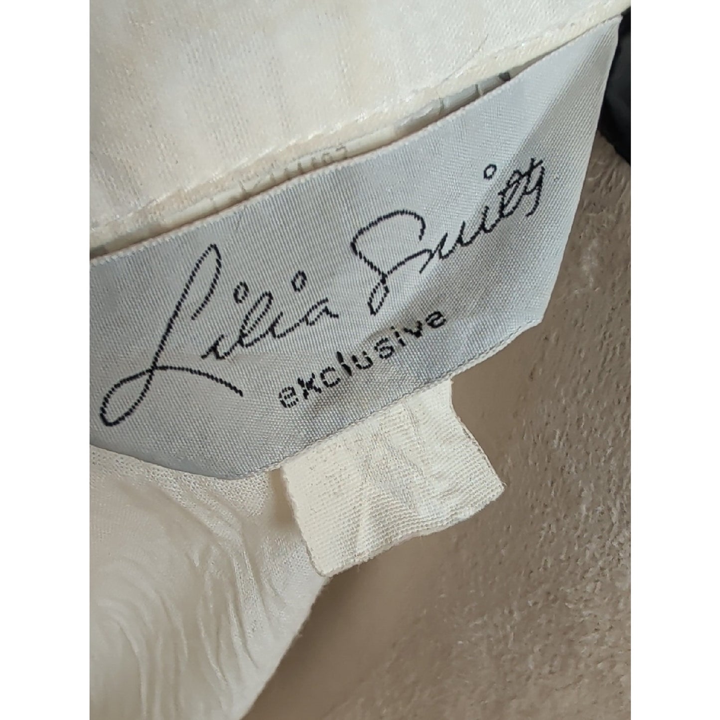 Vintage Lilia Smitty Western Fringe Blouse White Crochet Lace Fringe
