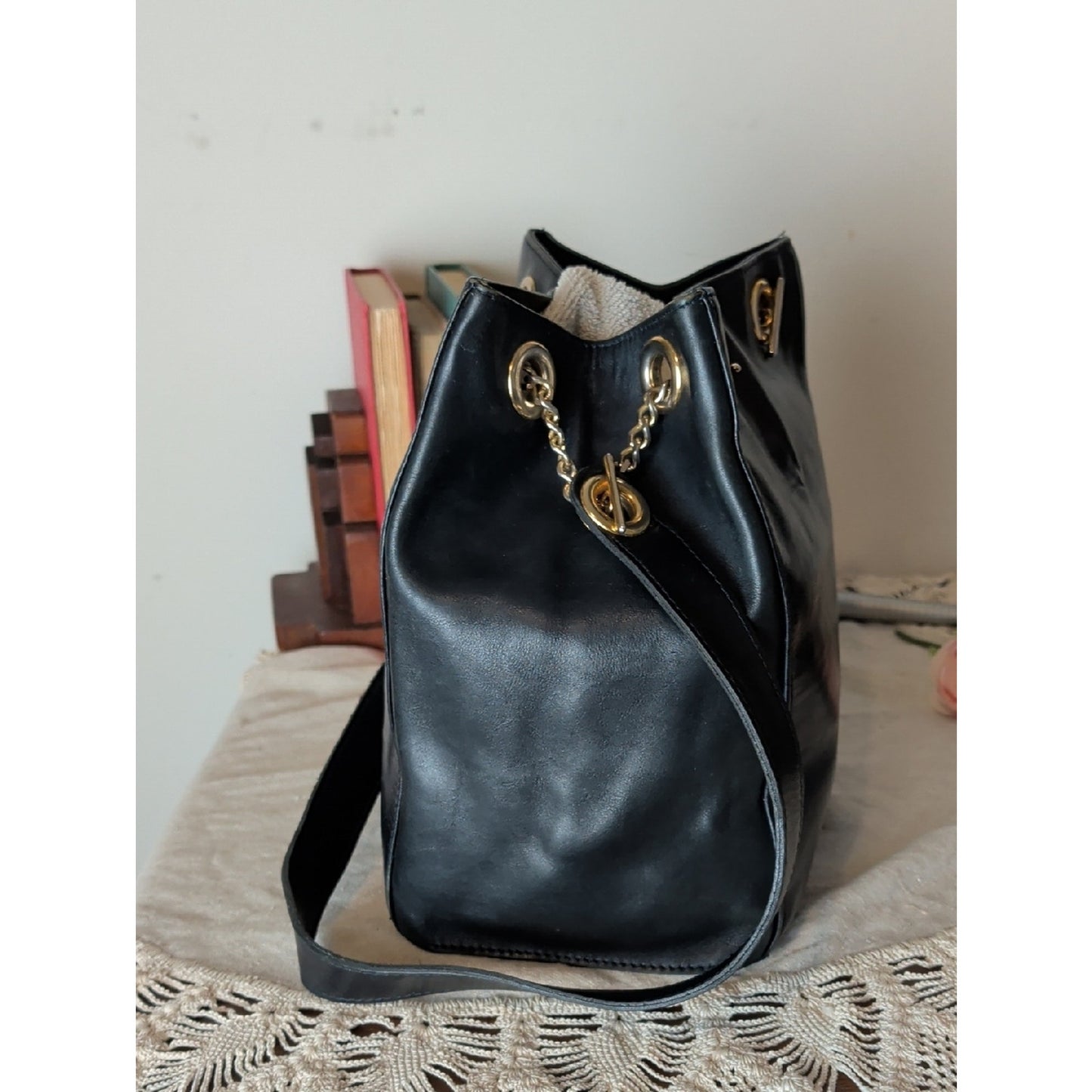 Vintage Antonio Parriego Leather Shoulder Bag Heritage Minimalist Equestrian