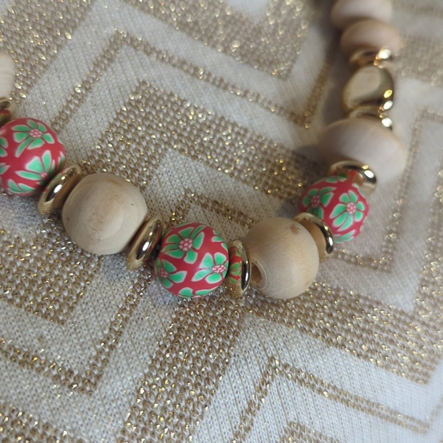 Y2K Vera Bradley Boho Luxury Painted Necklace With Suede Leather Strap