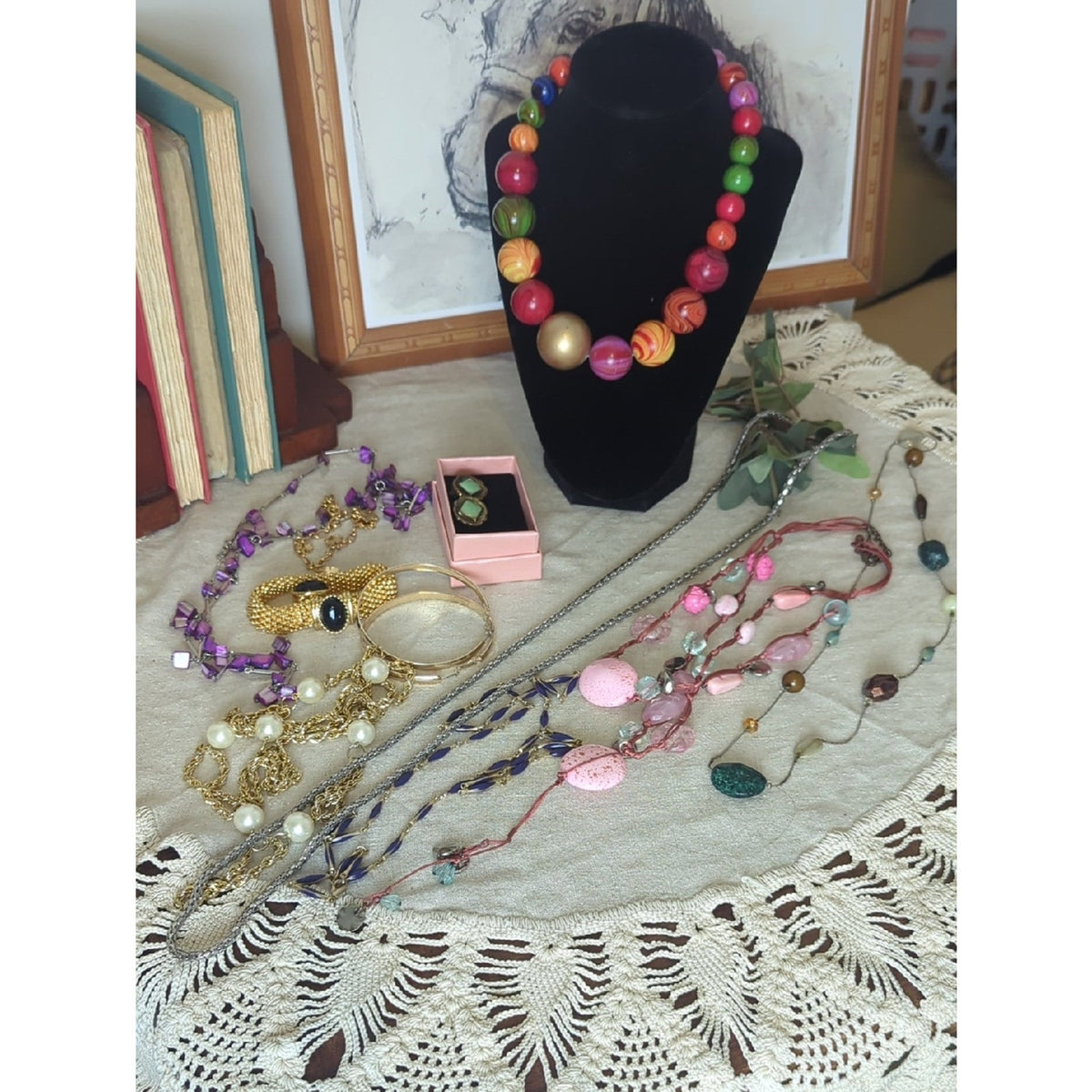 Art to Wear Jewelry Collection | 11pc Curated Statement Wear Or Reseller Lot