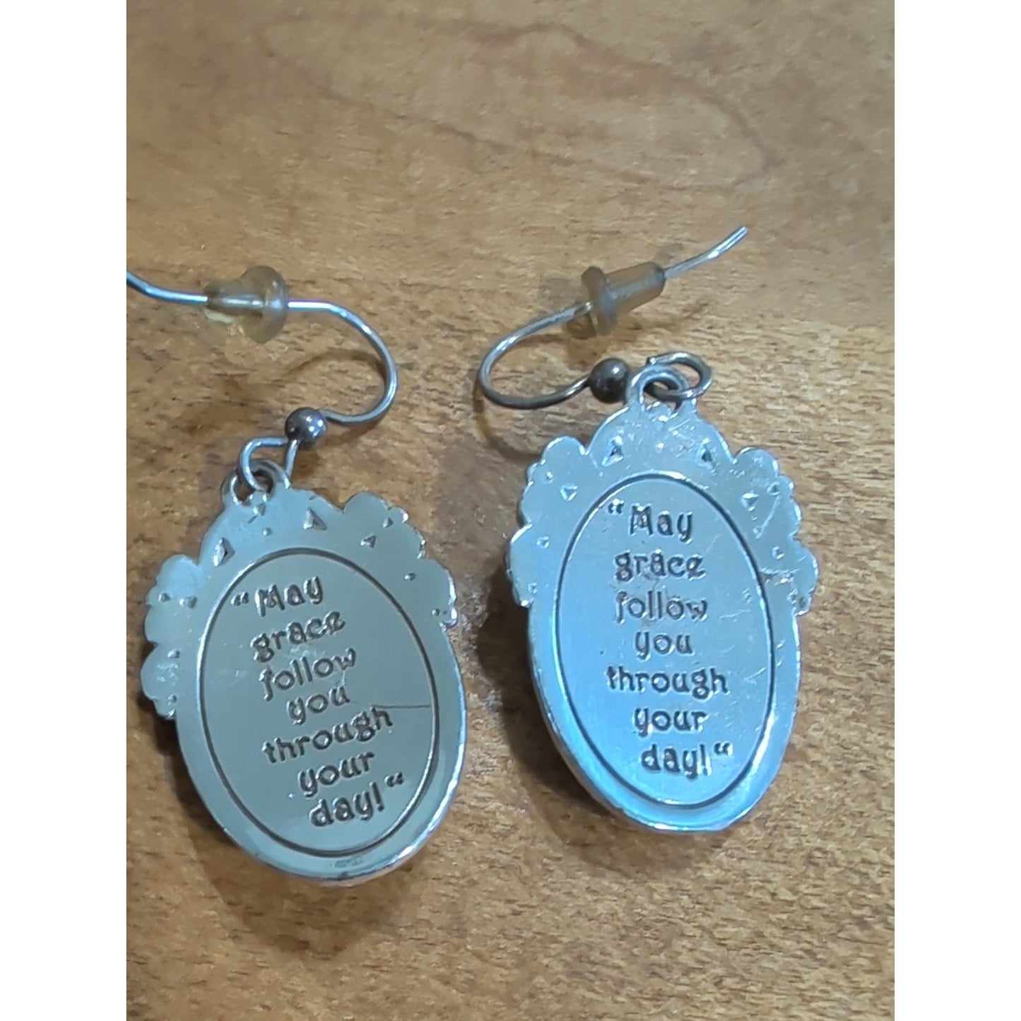 Brighton Truthful Cross Dangle Earrings Crystal Silver Tone Inspirational Faith