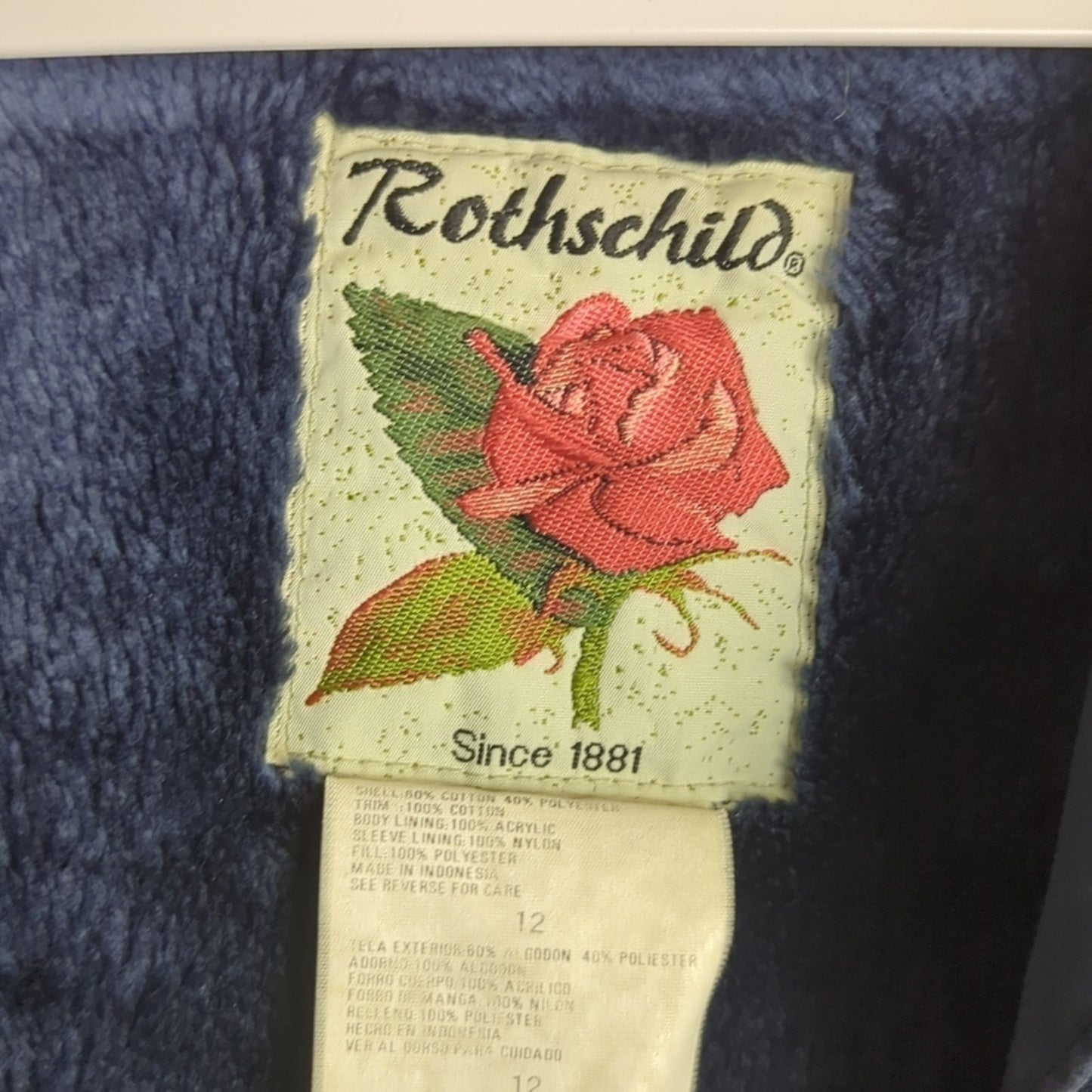 Vintage Rothschild Madeline Pea Coat Pleated laid Faux Fur Lining Girls 12