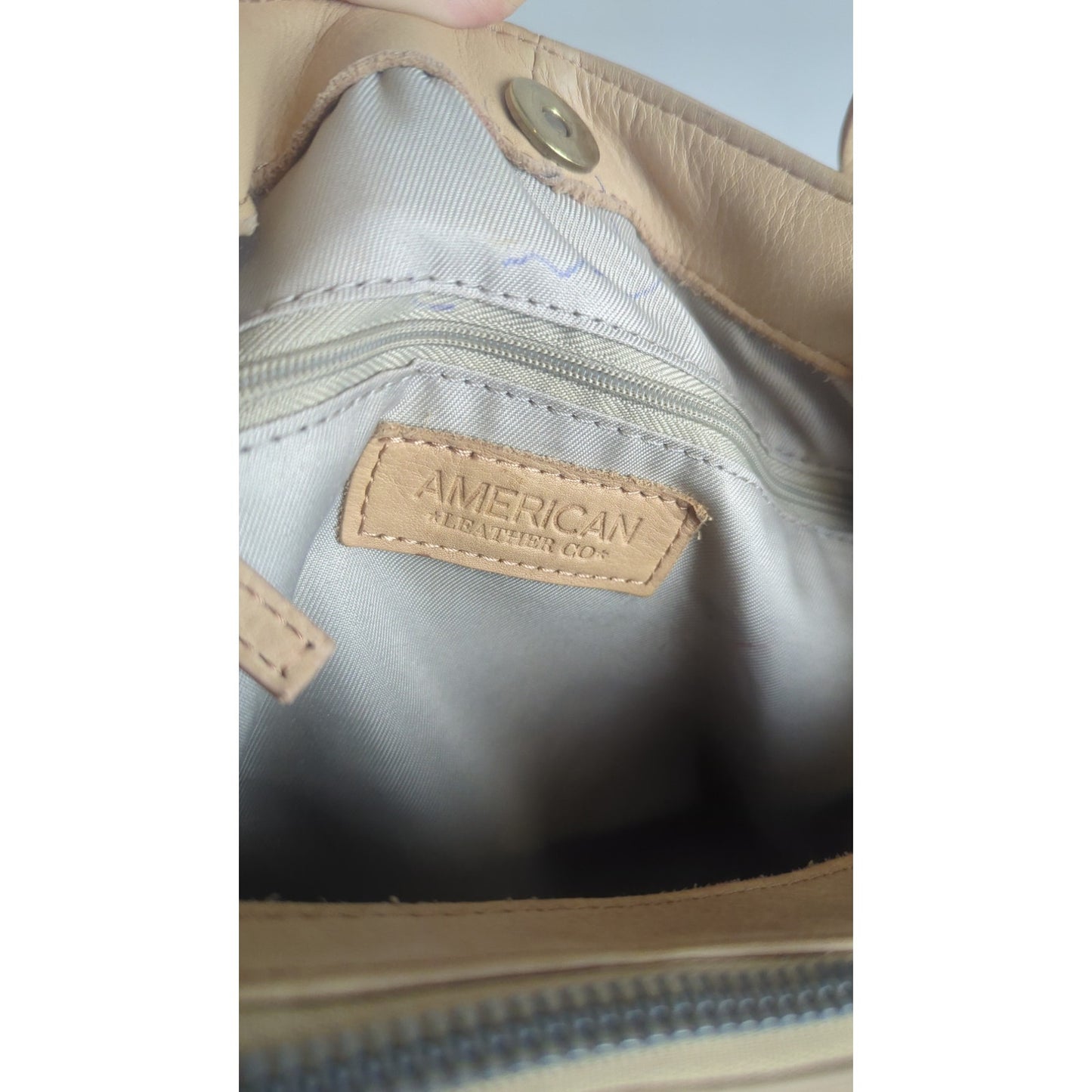 Minimalist American Leather Triple Entry Crossbody Bag Travel