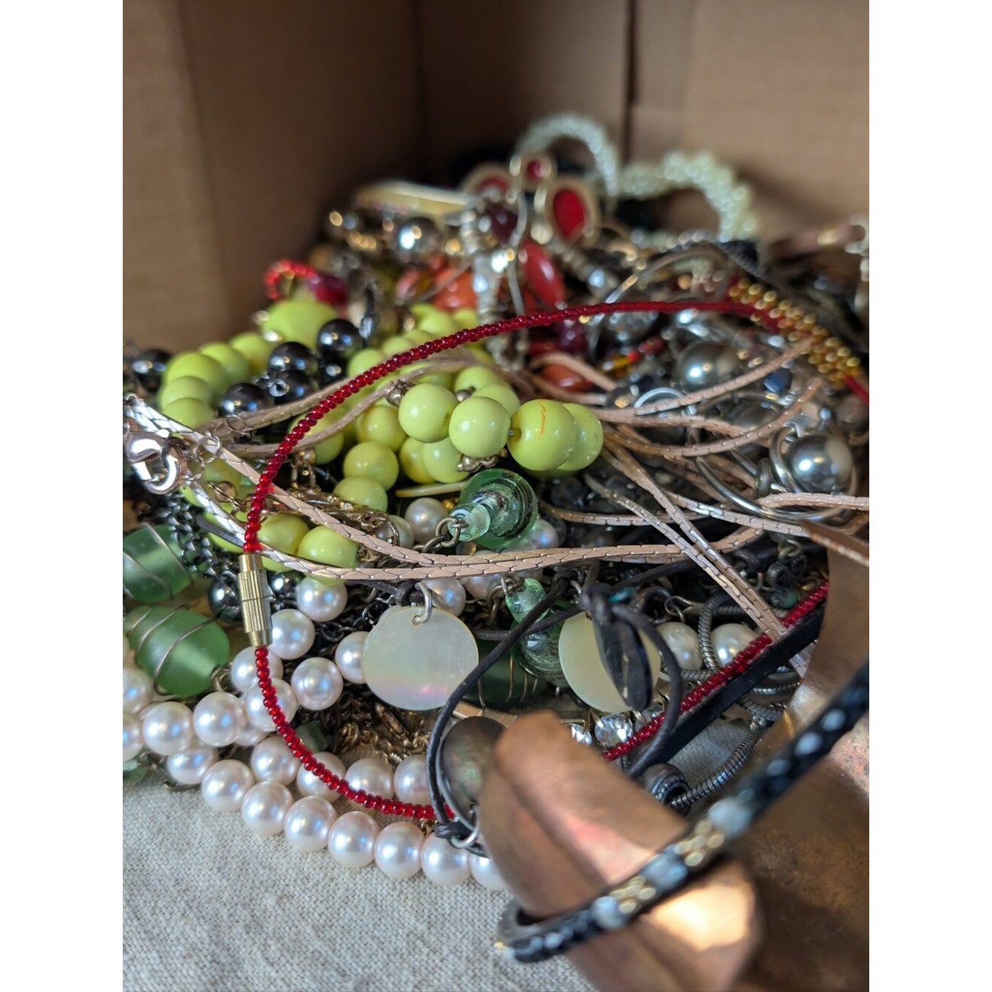 Mystery 2lbs Jewelry Lot All Wearable Variety Vintage New On Tag Artisan