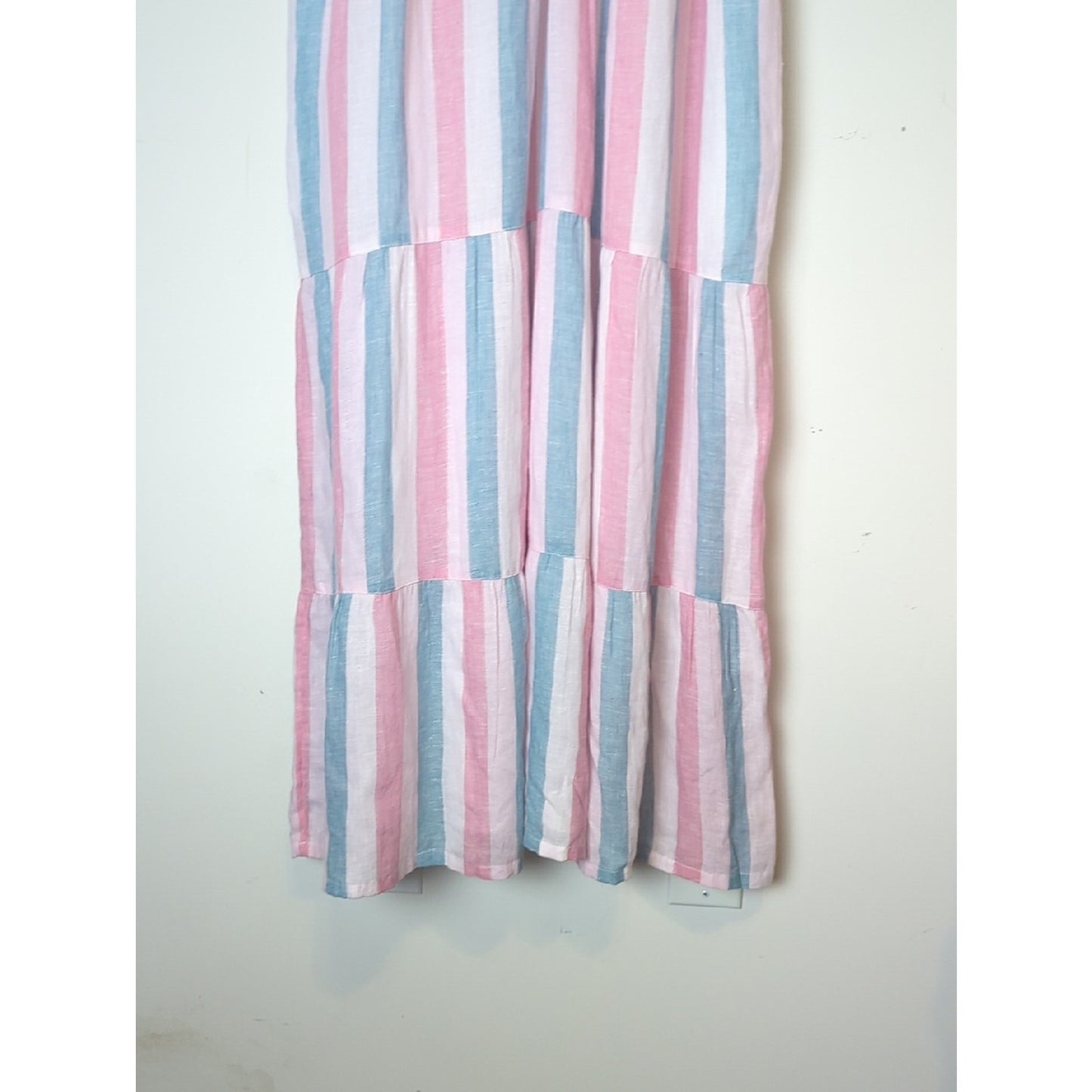 NWT Lena Mallory Midi/Maxi Linen Sundress Striped Women's Large