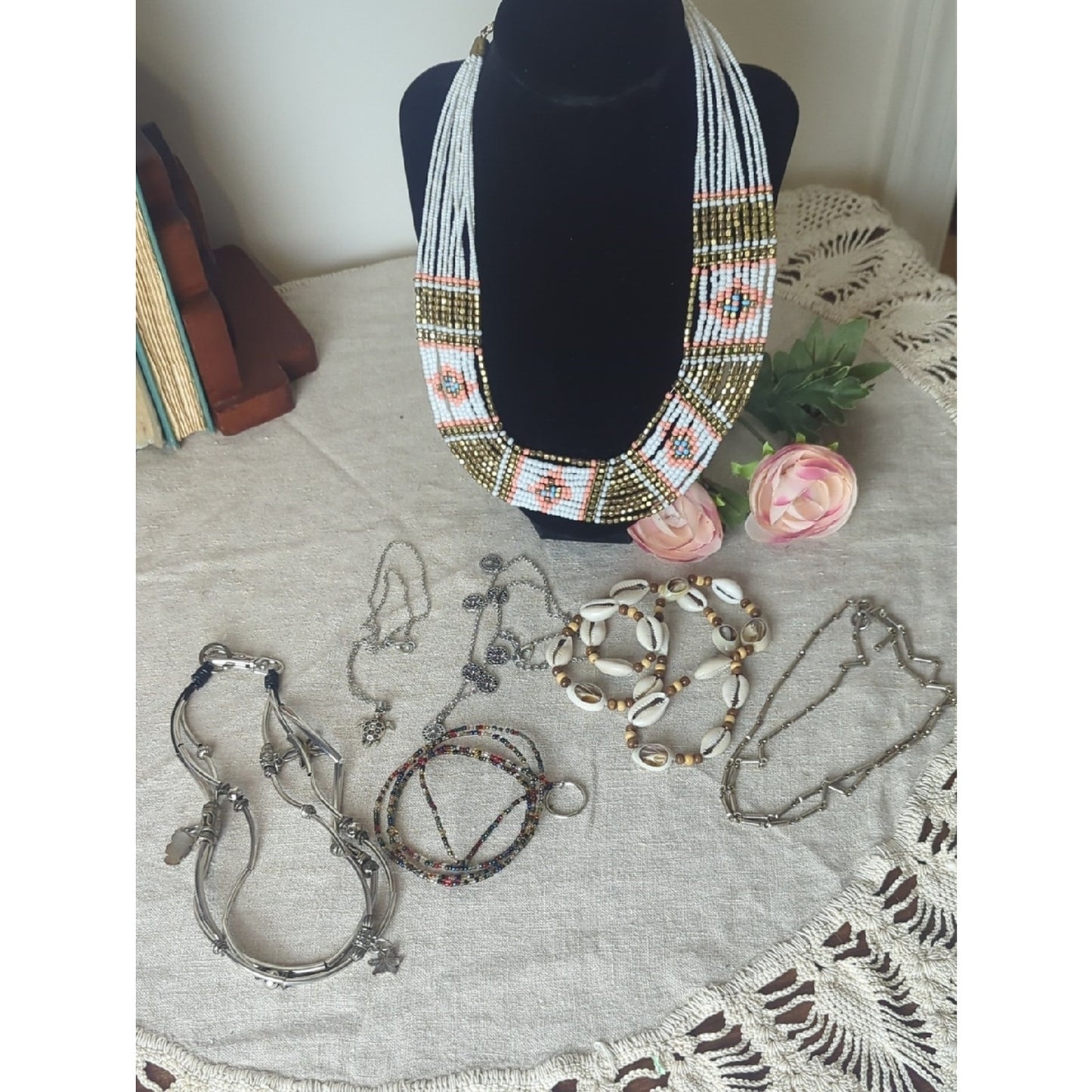 Beach Bound Jewelry Bundle Coastal Boho Layered Necklaces & Bracelet Beachy