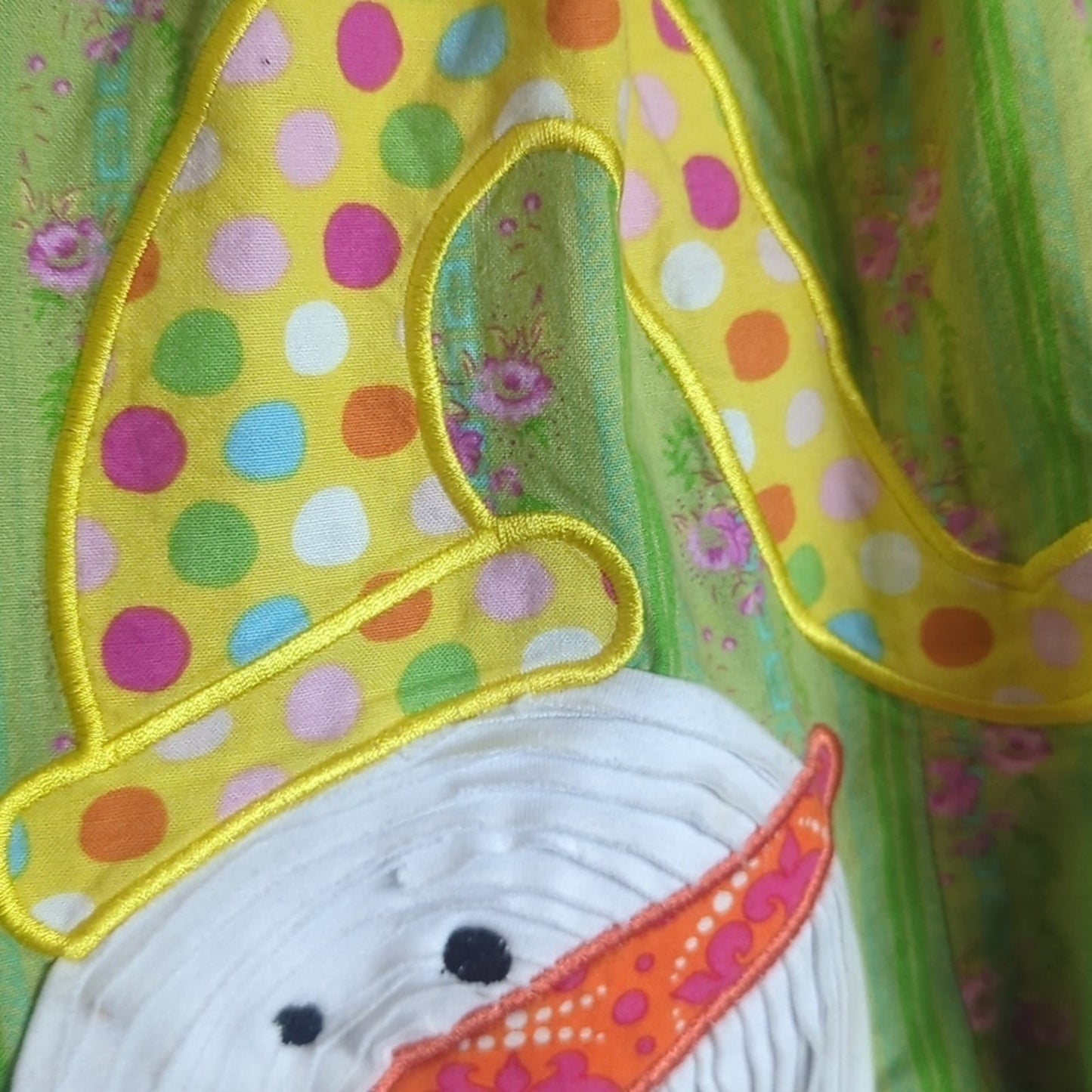 La Jenn's Romper Snowman Corduroy Bell Bottoms Patchwork Girl 18 Months