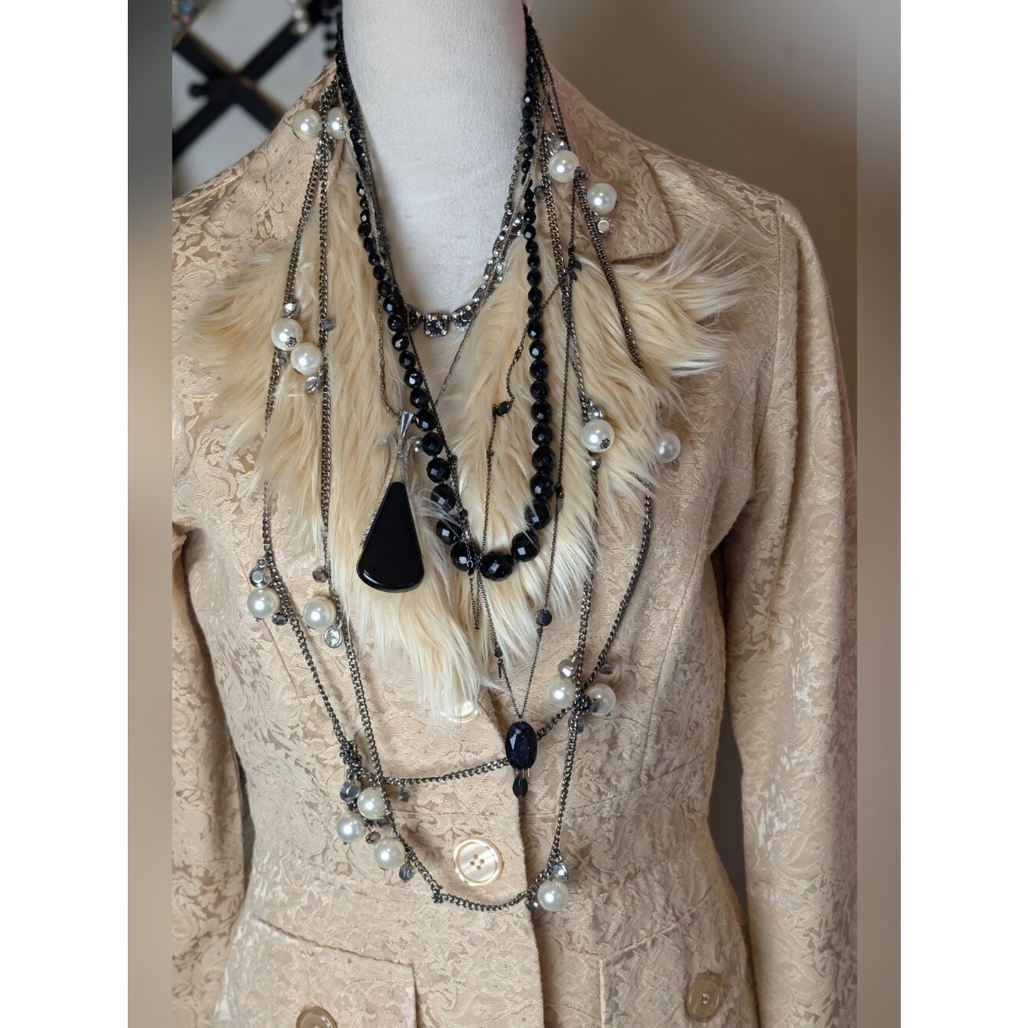Dark Coquette Layered Necklace Collection Romantic Goth Victorian Glam Jewelry