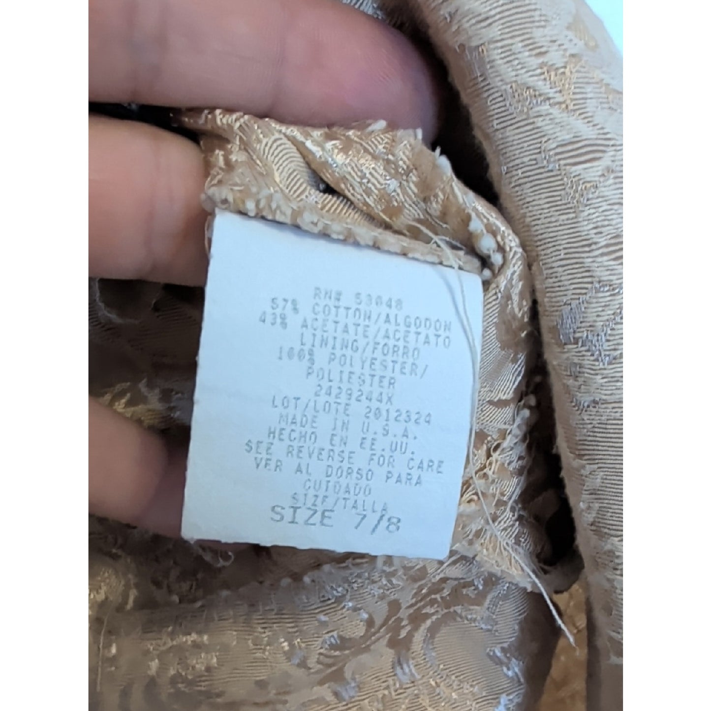 Y2K Cream Brocade Faux Fur Coat  Coquette McBling Holiday Glam Jacket