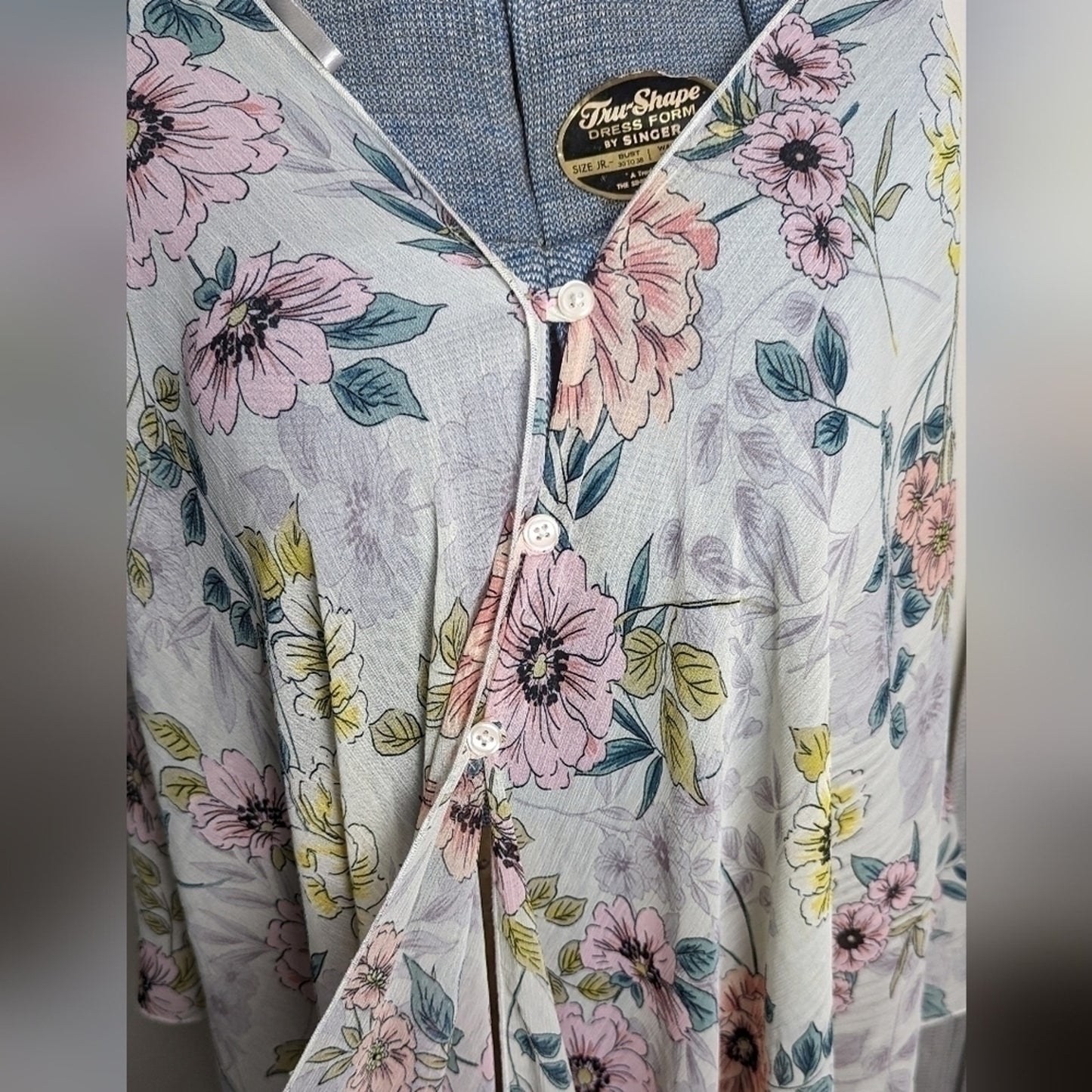 Fairycore Floral Lightweight Sheer Kimono Cardigan Women's S/M