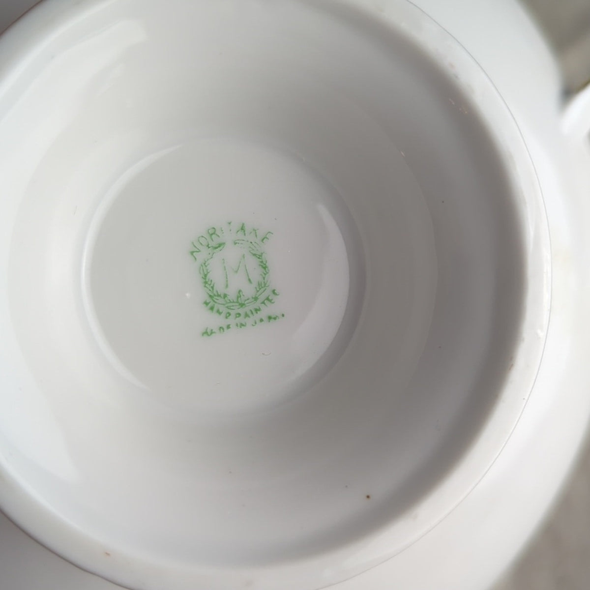 Vintage Noritake Hand Painted Dish Set Blue Floral Bowl & Handled Mini Platter