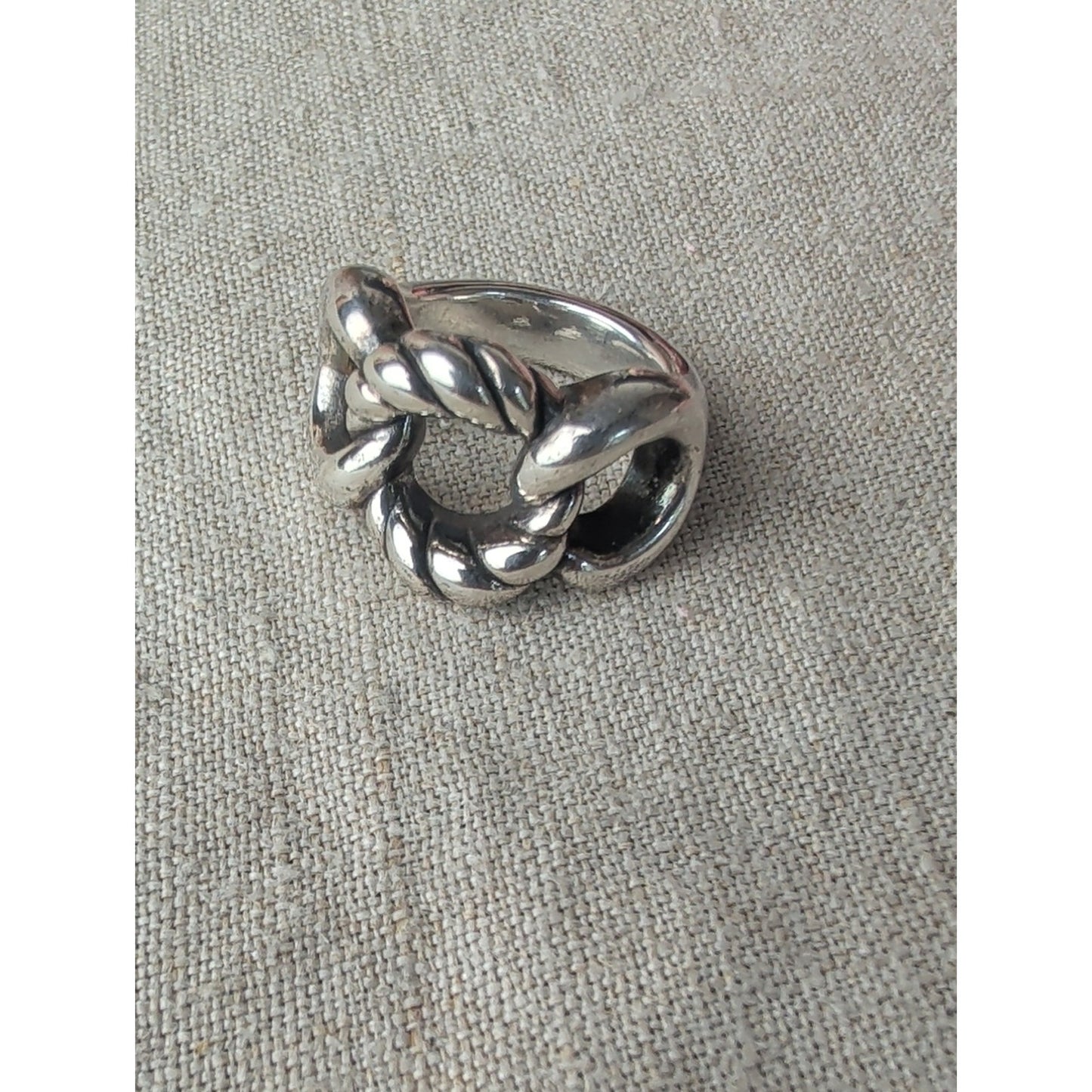 Chunky 925 Sterling Silver Knot Ring  Heavy Statement Ring Modern Minimalist