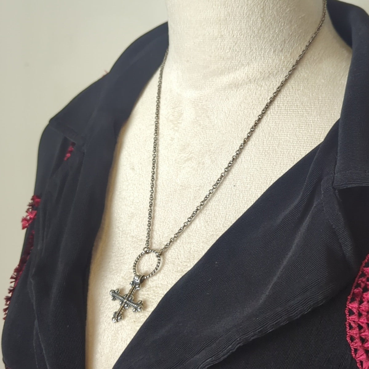 Vintage Kopi Norway Sterling Silver Cross Necklace | 925 Religious Pendant