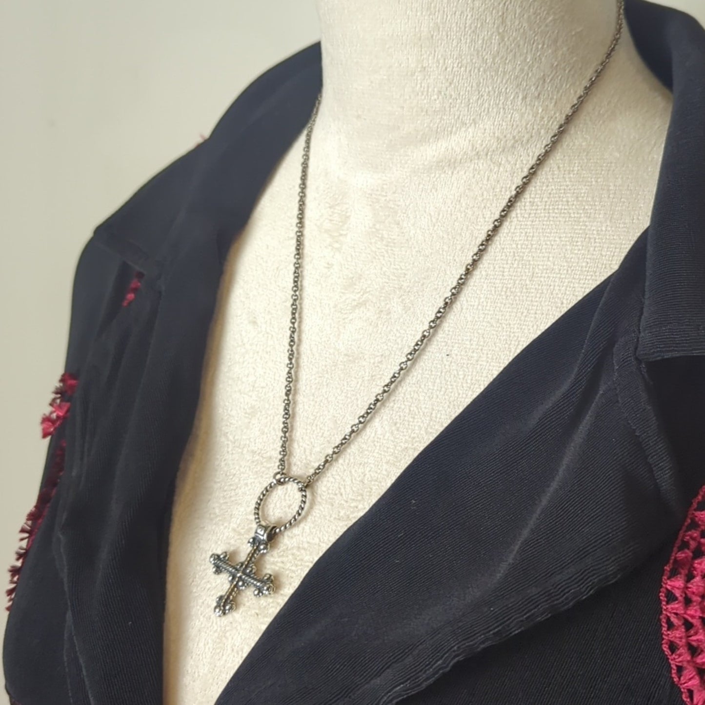 Vintage Kopi Norway Sterling Silver Cross Necklace | 925 Religious Pendant