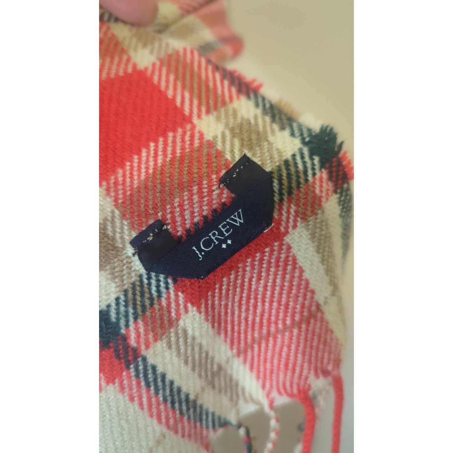 J.Crew Holiday Preppy Tartan Plaid Shawl Scarf Wrap  One size