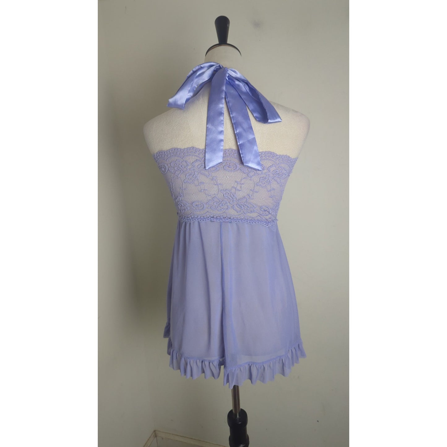 Y2k Coquette Soft Girl Lace Sheer Top/Lingerie Size Large