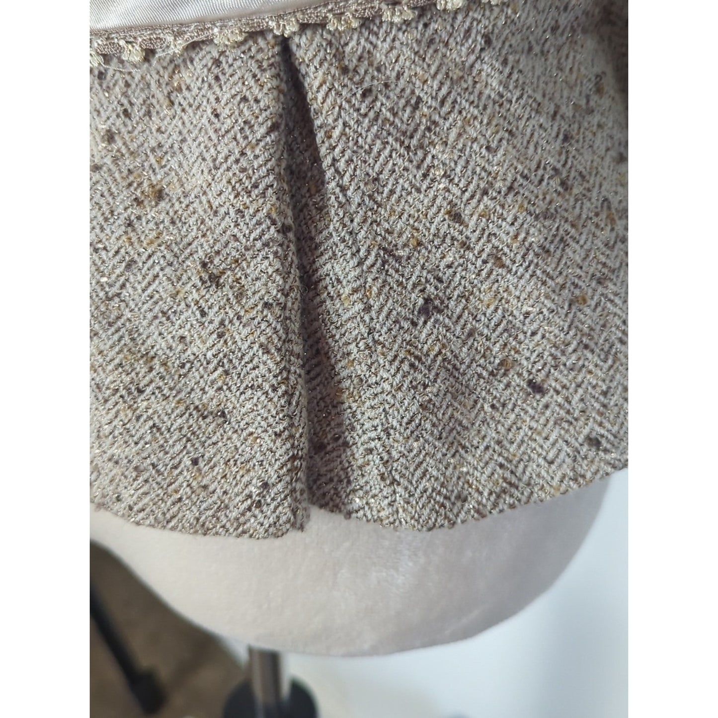 Vintage French Wool Tweed Blazer Angel Nina Paris Jacket Equestrian Style Small