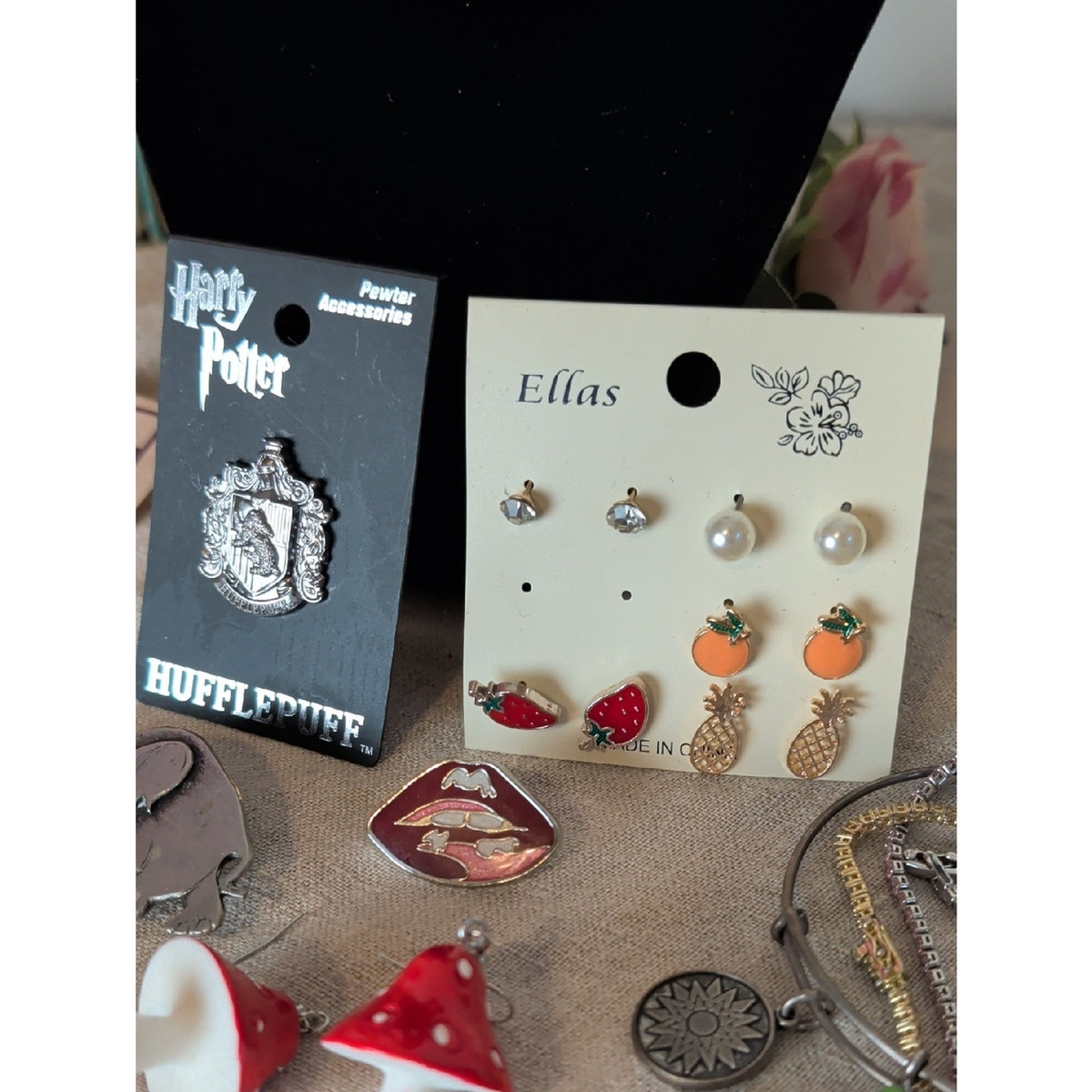 Whimsical  Jewelry Collection 23 Piece Bundle Playful Mushroom Coach Lips