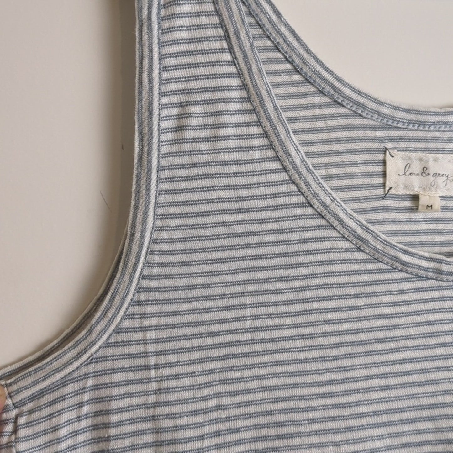 Linen Blend Slip-on Beachy Midi Sleeveless Dress Women's Medium