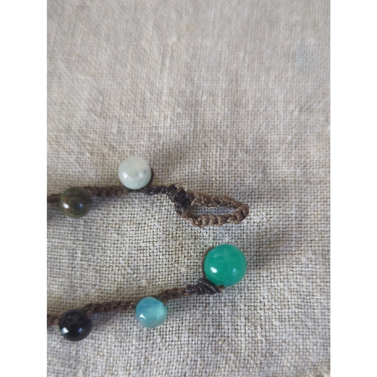 Convertible Boho Gemstone Necklace Set Layered Wrap Bracelet  Earthy