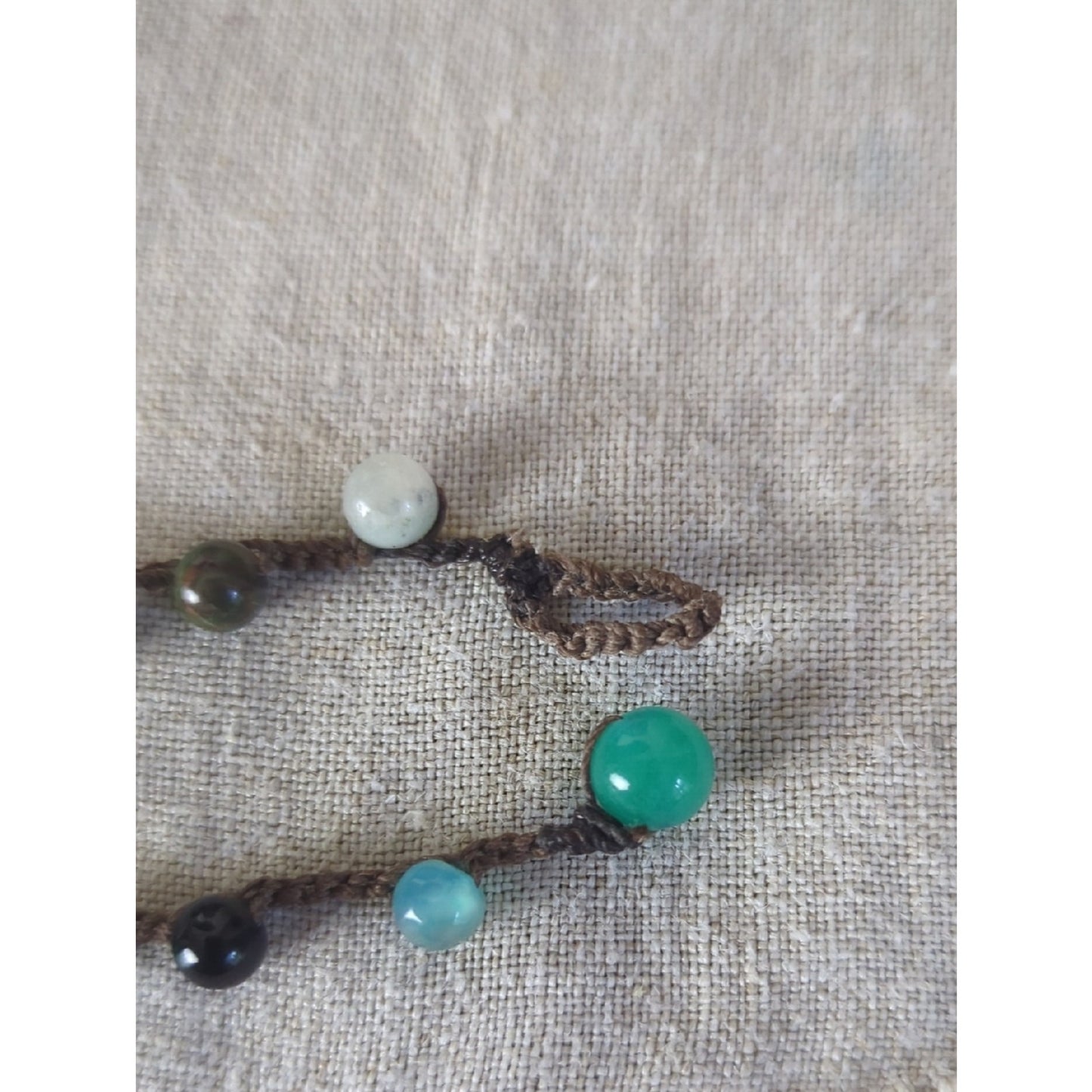 Convertible Boho Gemstone Necklace Set Layered Wrap Bracelet  Earthy