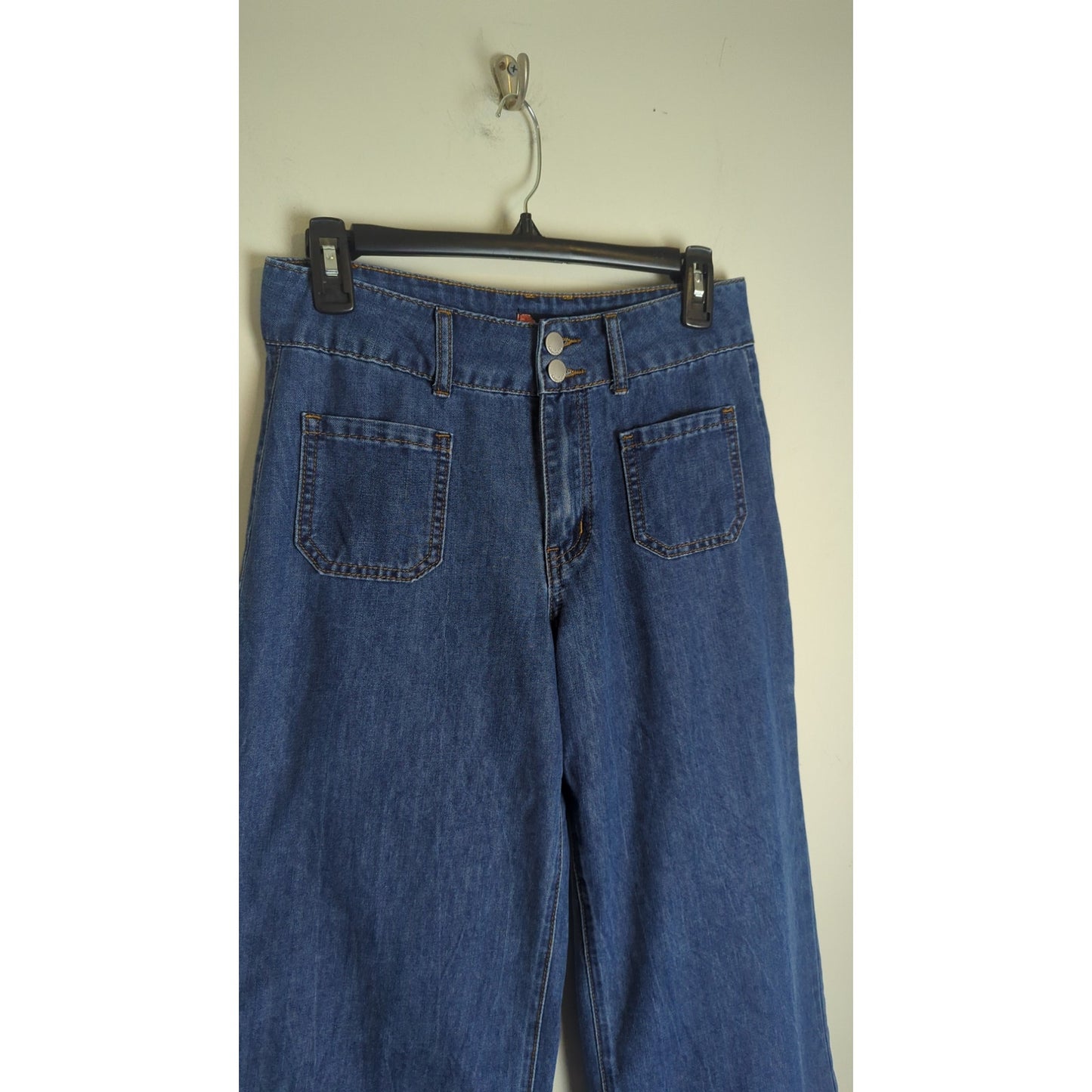 Vintage Inspired Wide Straight Leg Capri Jeans Women's Size 4
