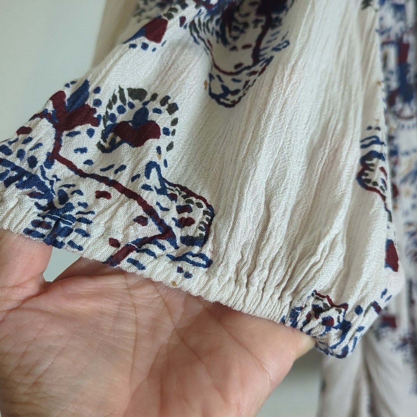 Free People Dress Women’s Size Large Ivory paisley combo Boho Tunic Women Small