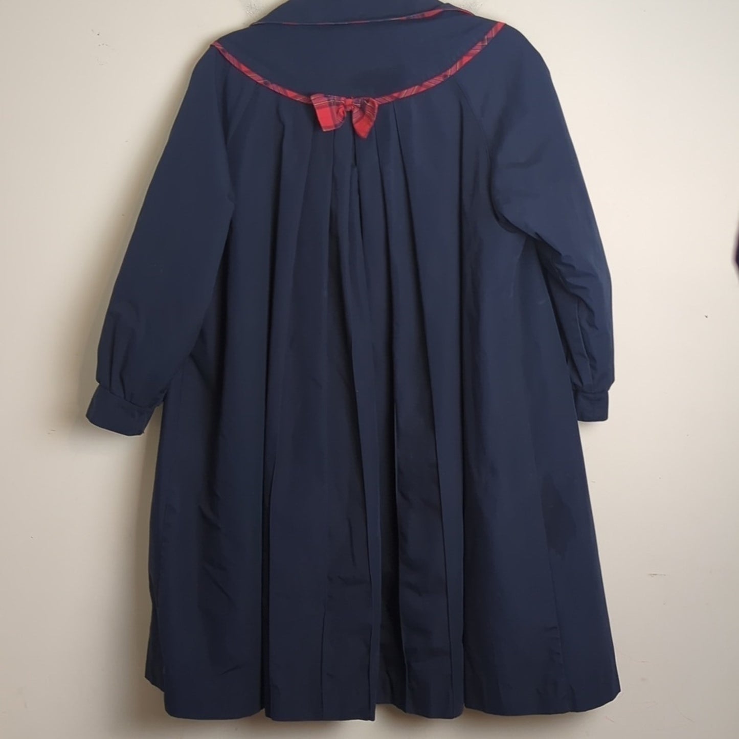 Vintage Rothschild Madeline Pea Coat Pleated laid Faux Fur Lining Girls 12