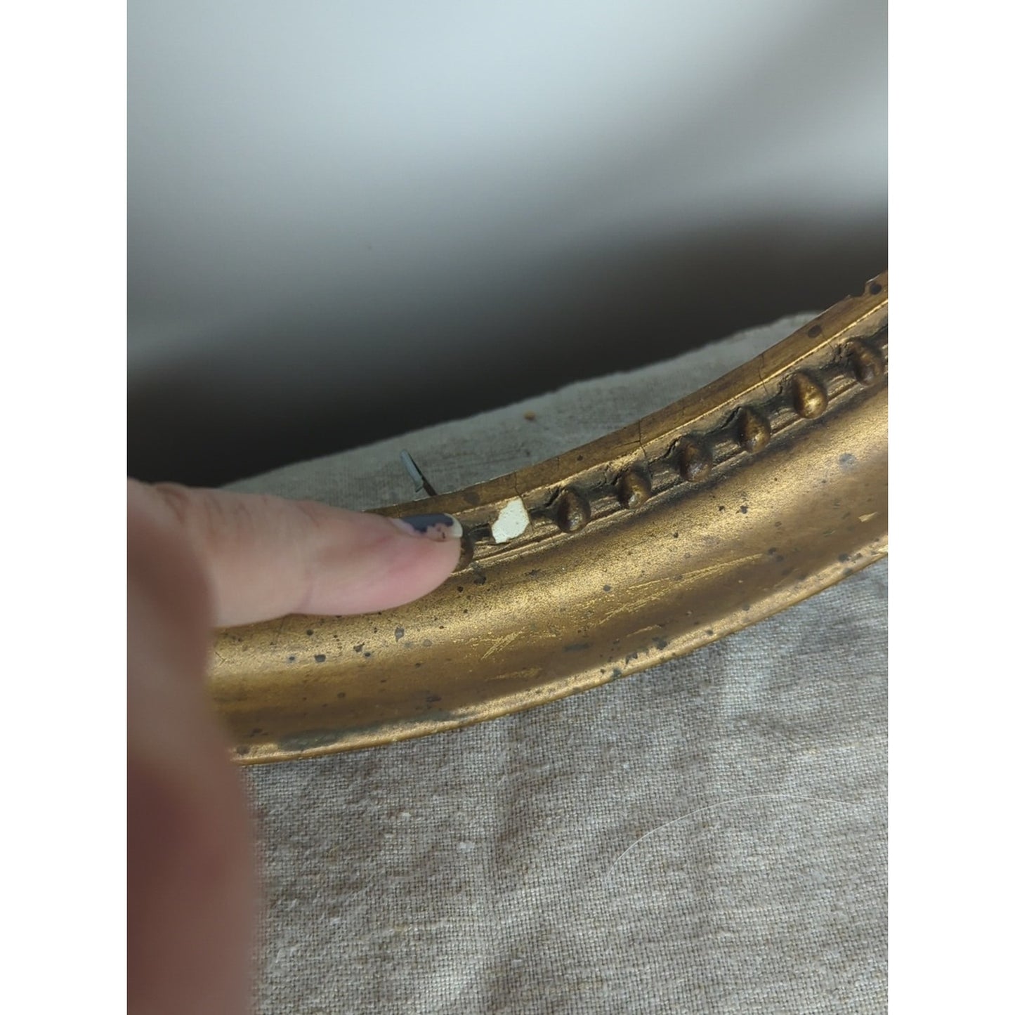 Antique Oval Gilded Frame 22"x16" Early 1900's Edwardian Style