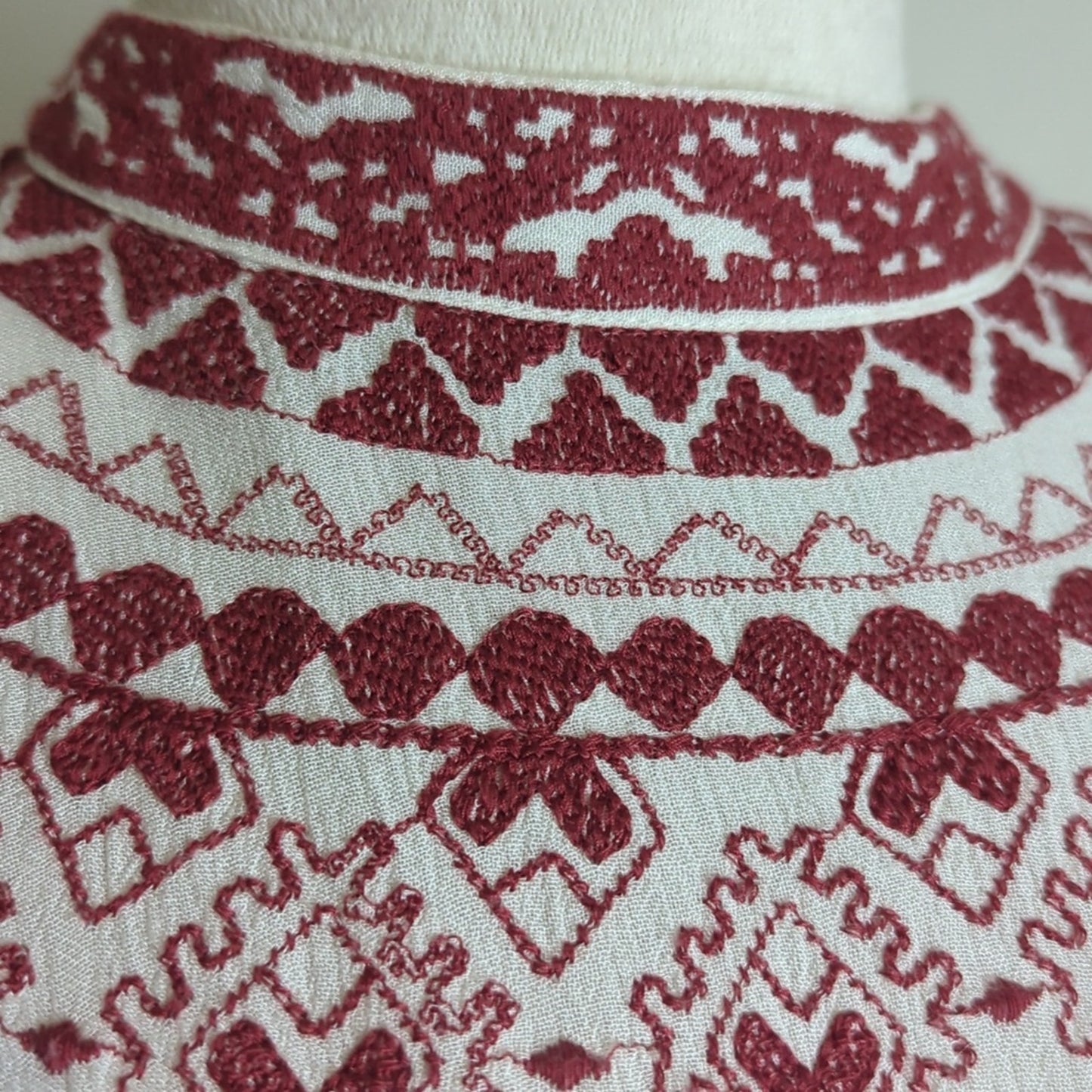 Free People Embroidered Boho Gauzy Knit Dress Women's Size Small