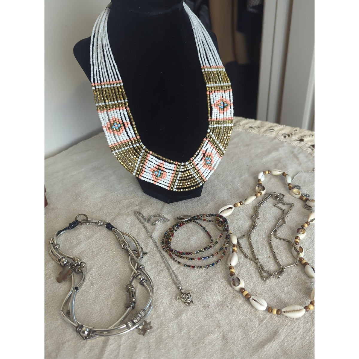 Beach Bound Jewelry Bundle Coastal Boho Layered Necklaces & Bracelet Beachy
