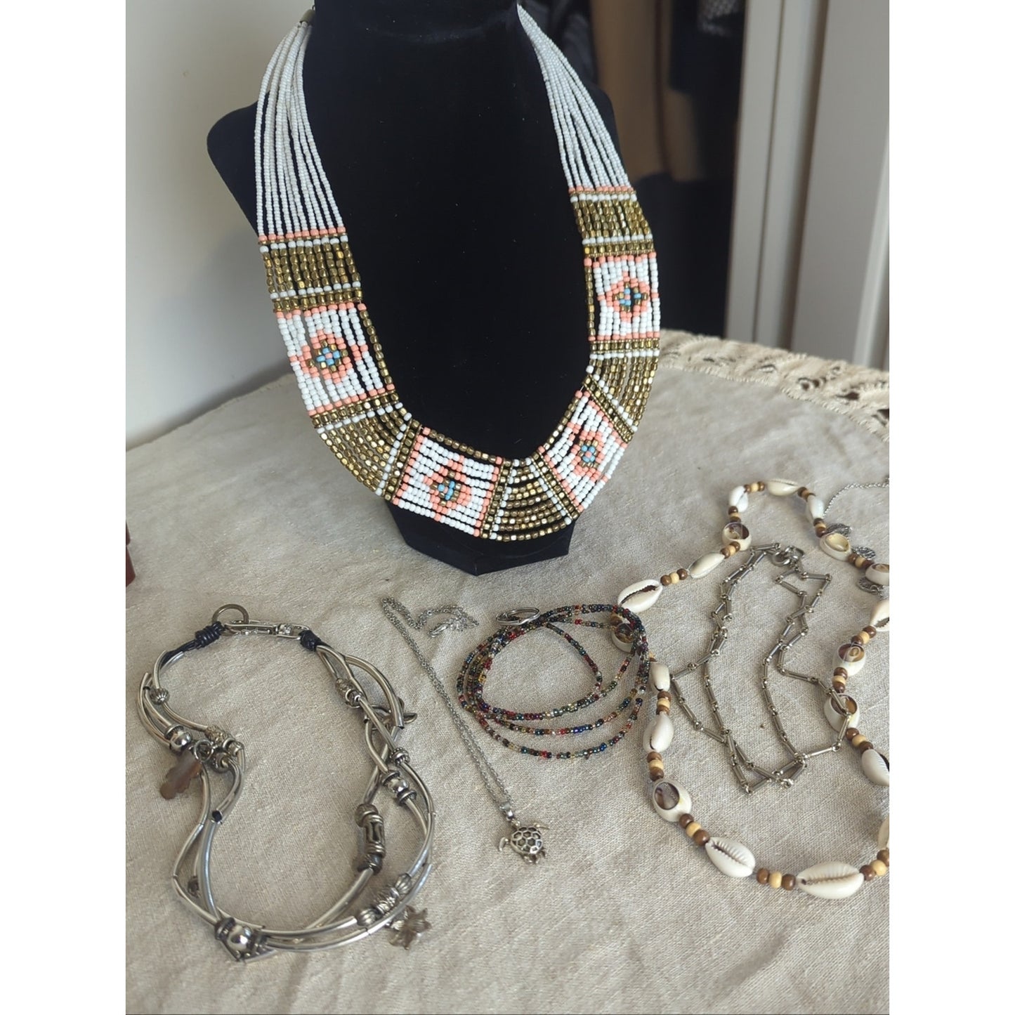 Beach Bound Jewelry Bundle Coastal Boho Layered Necklaces & Bracelet Beachy