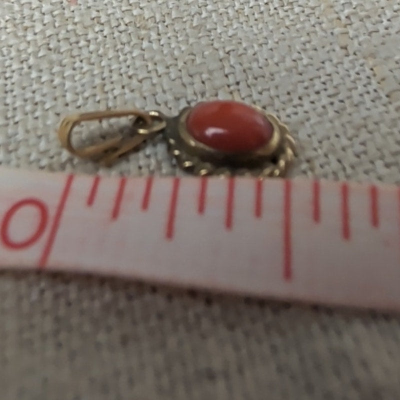 Carla 14k Coral Pendant with 14k GF 1/20 Bail