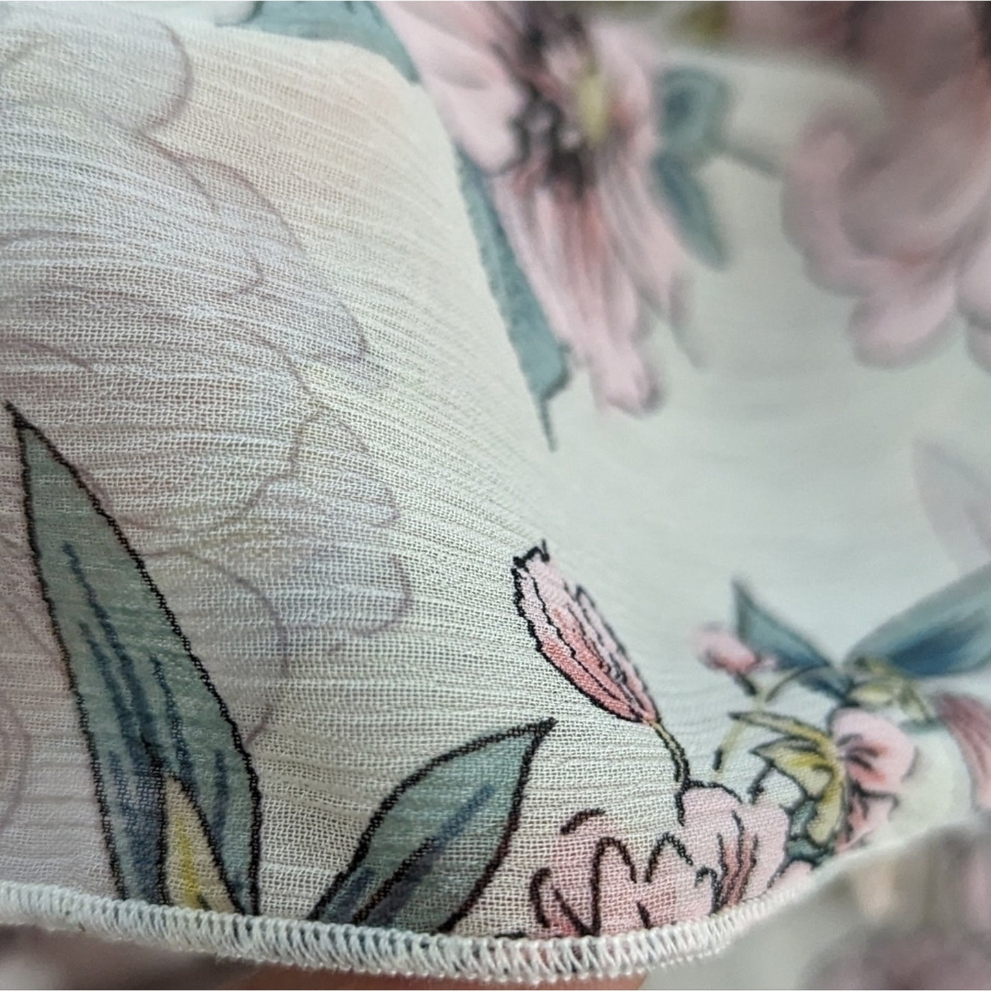 Fairycore Floral Lightweight Sheer Kimono Cardigan Women's S/M